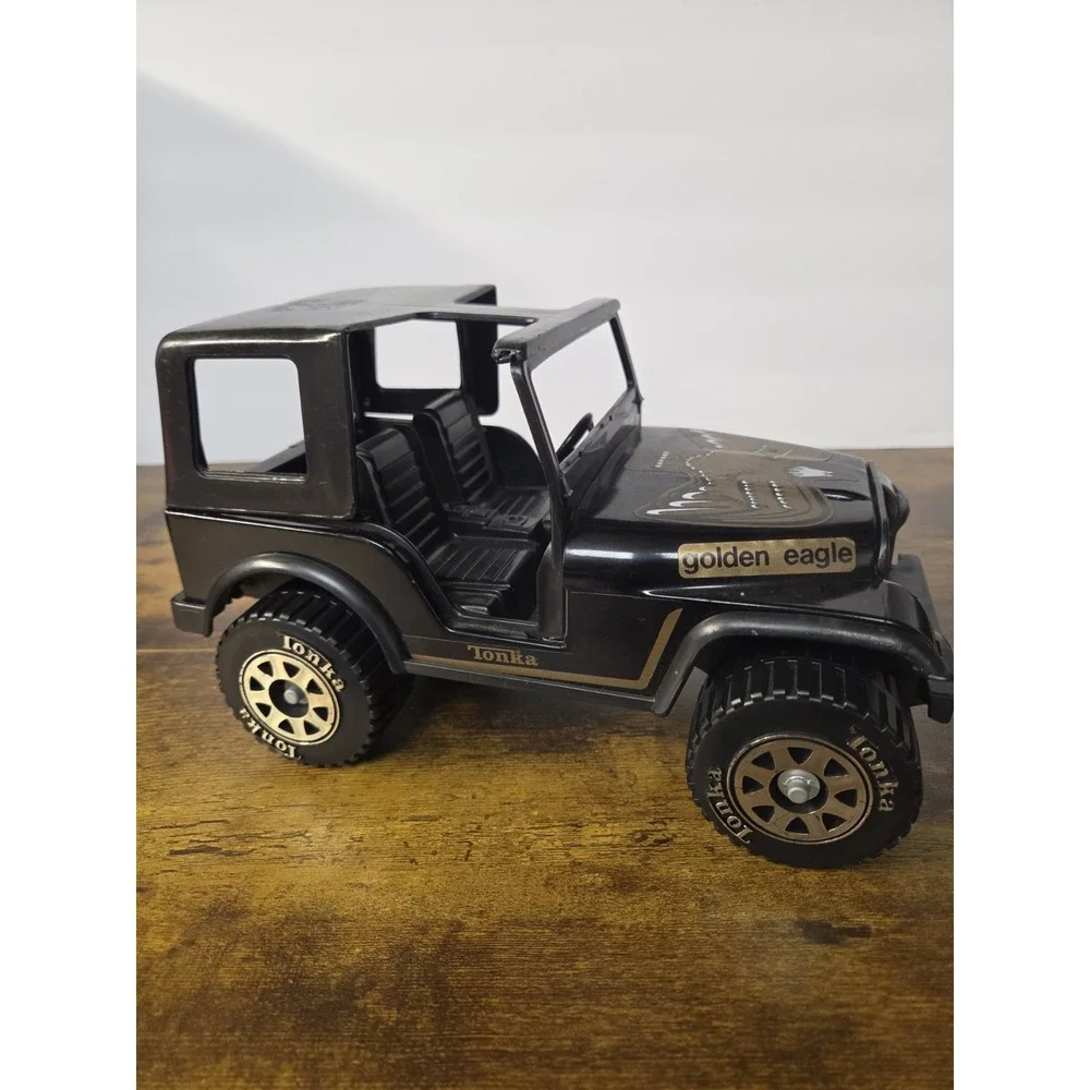 Vintage Tonka Black Golden Eagle Jeep Hard Top 4x4 Toy Truck Made in USA 811850